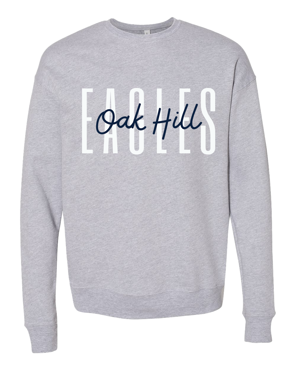 Oak Hill Eagles Tall Crew Sweatshirt - Heather Grey