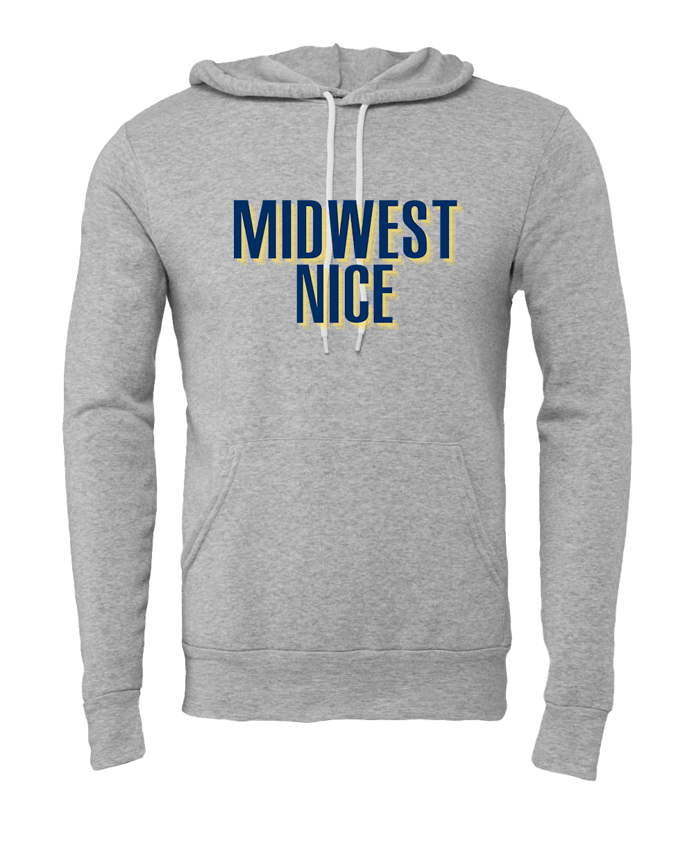 Midwest Nice Hooded Sweatshirt - Athletic Grey