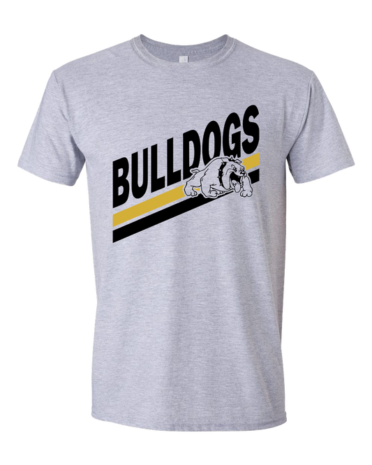Lapel Bulldogs Mascot Tshirt - Sport Grey