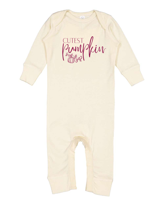 Cutest Pumpkin Infant Long Legged Bodysuit - Natural