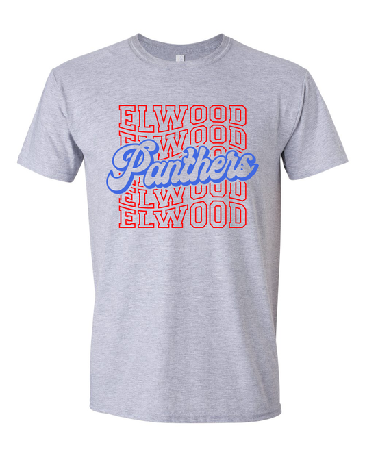Elwood Panthers Wavy Font - Sport Grey