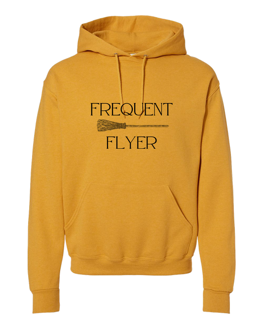 Frequent Flyer Hooded Sweatshirt - Mustard