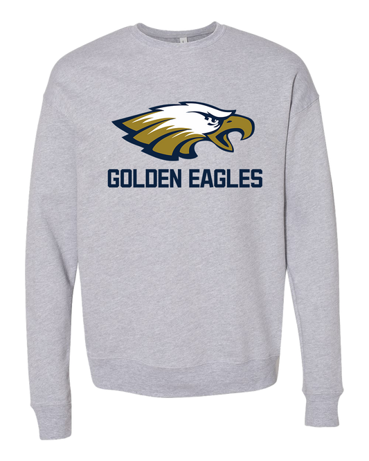 Oak Hill Golden Eagles Large Logo Crew Sweatshirt - Athletic Heather
