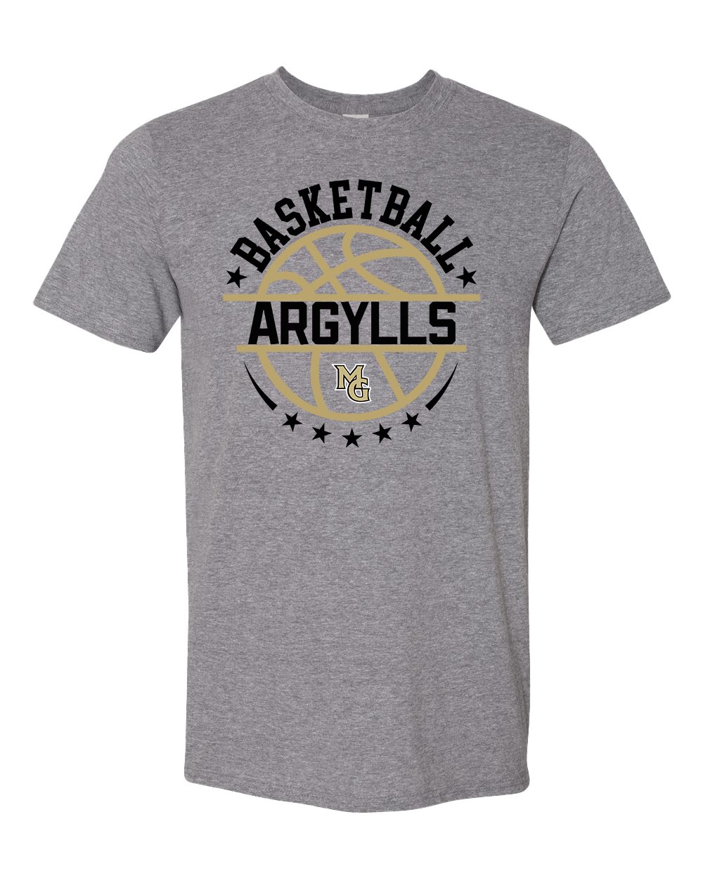 MG Argylls Basketball Tshirt - Graphite Heather