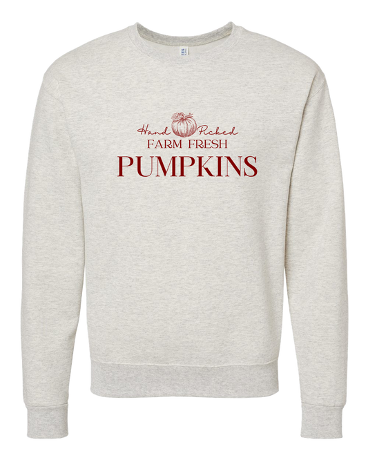 Farm Fresh Pumpkins Oatmeal Heather Crew