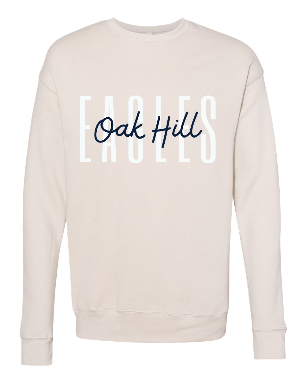 Oak Hill Eagles Tall Crew Sweatshirt - Heather Dust