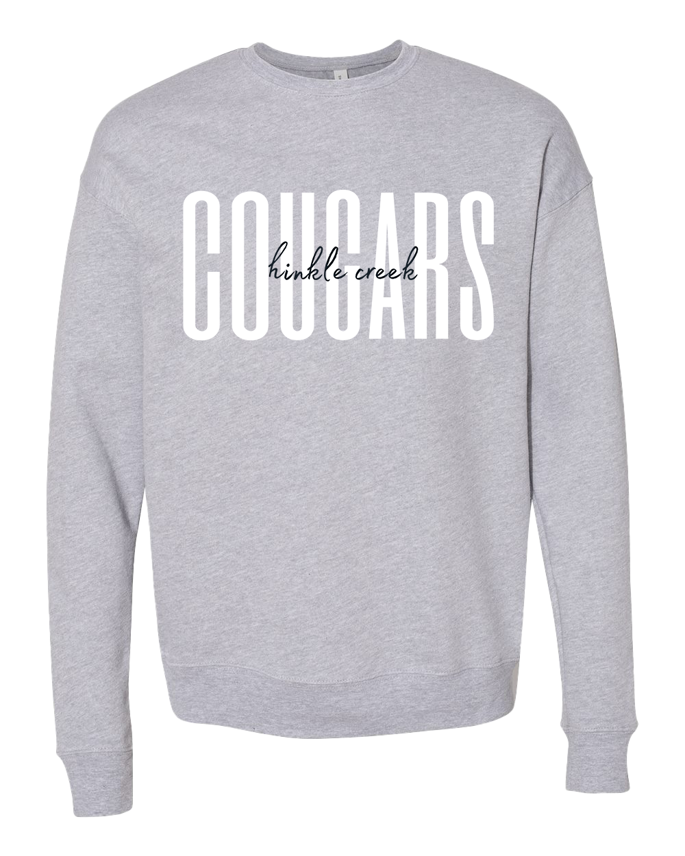 Hinkle Creek Cougars Tall Font Crew - Various Colors