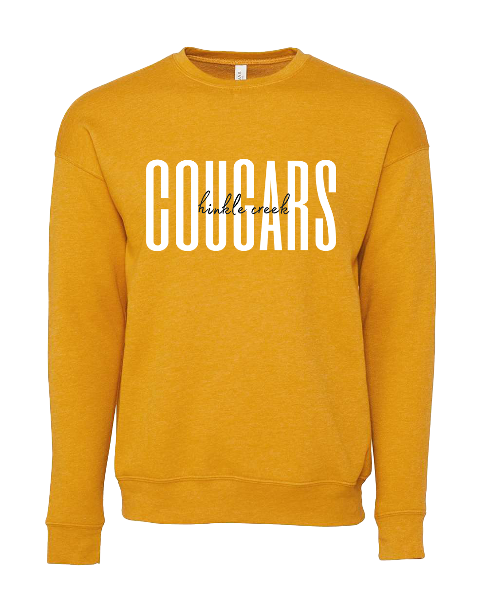 Hinkle Creek Cougars Tall Font Crew - Various Colors