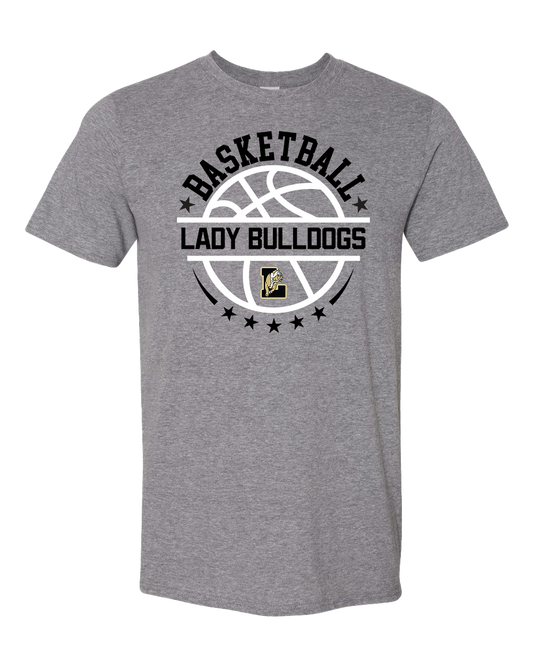 Lapel Lady Bulldogs Basketball Tshirt - Graphite Heather