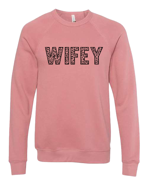 Wifey Crew Sweatshirt - Bella Canvas - Mauve