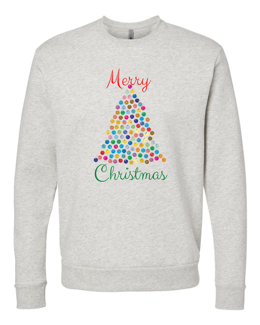 Christmas Tree - NextLevel - Crew Sweatshirt - Oatmeal