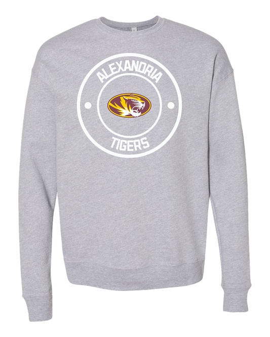 Alexandria Tigers Round Crew Sweatshirt - Athletic Grey