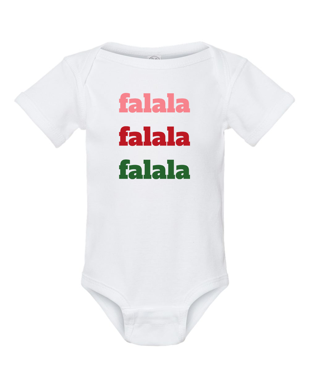 Falala Christmas Infant Onesie - White